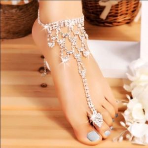Crystal Barefoot Sandals Beach Wedding Sexy foot jewelry ankle